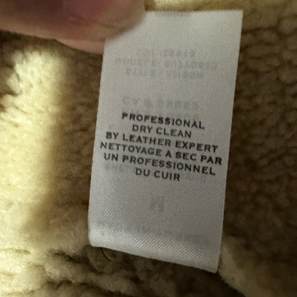 Theory Leather Sherpa Coat Medium - Picture 5 of 9